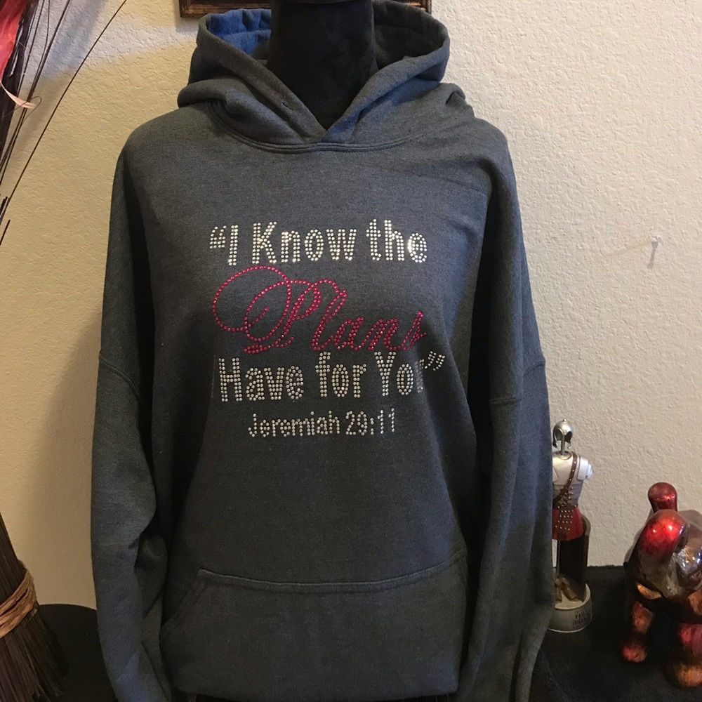 I know the plans I have for you Rhinestone Hoodie